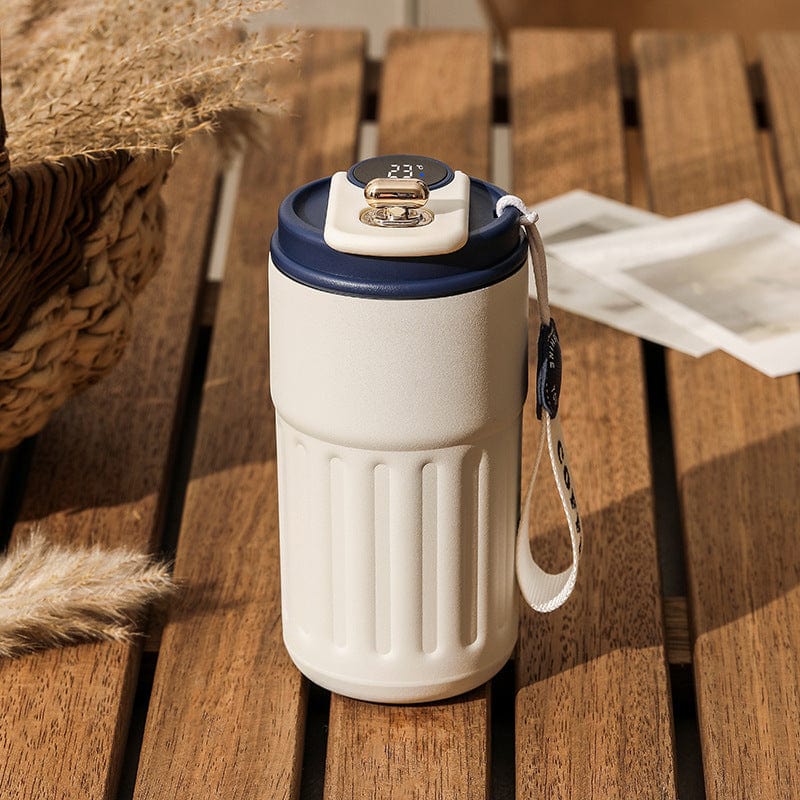 This & That Store Coffee Mug Smart Digital Thermos Bottle Portable Coffee Mug Stainless Steel Water Bottle In-Car Insulated Cup Keep Cold Vacuum Flasks 450ml