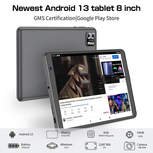 This & That Store Electronics 8-Inch Android 13 Tablet PC with Eight-Core Processor, 64GB
