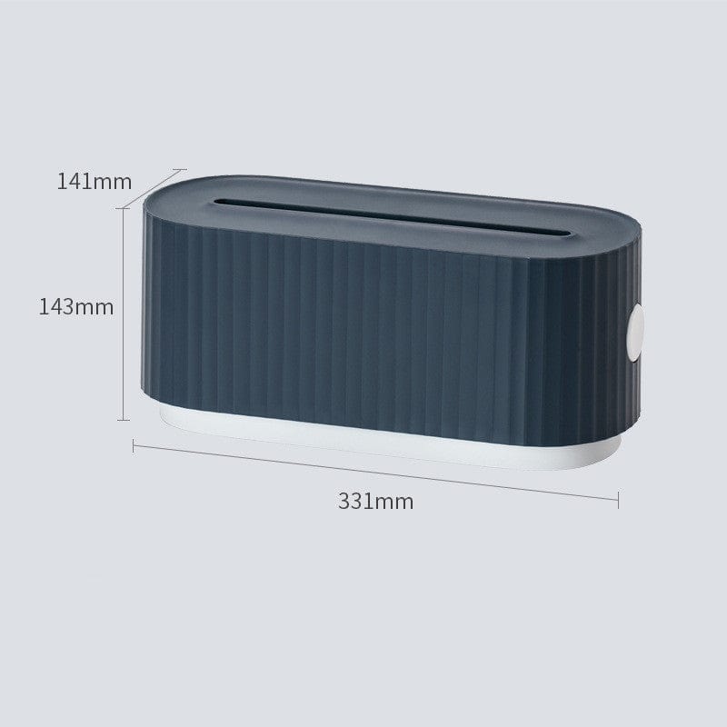 This & That Store Electronics Blue Power Strip Wire Case Cable Storage Box Anti Dust Charger Socket Organizer Network Line Storage Bin Charger Wire Management