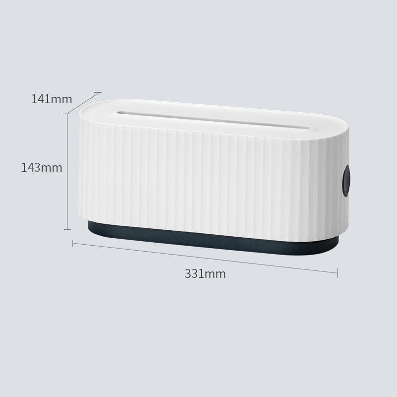 This & That Store Electronics White Power Strip Wire Case Cable Storage Box Anti Dust Charger Socket Organizer Network Line Storage Bin Charger Wire Management