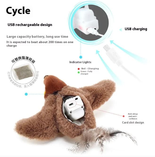 This & That Store Flapping Bird Cat  Toy