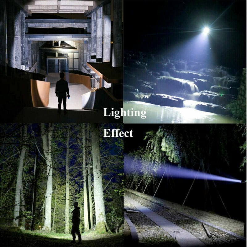 This & That Store Flashlight W12480379 Ultra-Bright LED Flashlight – USB Rechargeable, Long-Range 500m Beam, Waterproof, 4 Lighting Modes for Camping, Hiking, Emergency & Outdoor Use