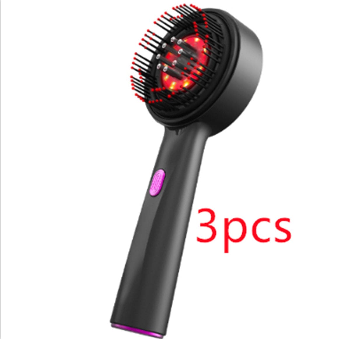 This & That Store Hair Care Grey black 3pcs Electric Massage Comb – Red Light Therapy & Multi-Functional Care