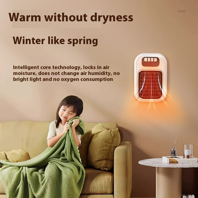 This & That Store Home Improvement Wall Mounted Portable Small Electric Heater With Remote Control, Adjustable Silent Thermostat Suitable For Winter Home Offices Bathroom