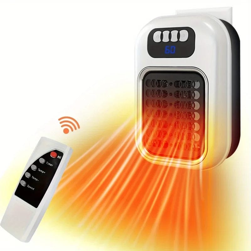 This & That Store Home Improvement Wall Mounted Portable Small Electric Heater With Remote Control, Adjustable Silent Thermostat Suitable For Winter Home Offices Bathroom