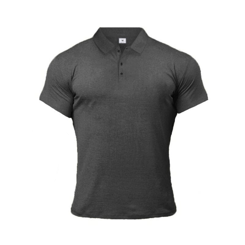 This & That Store Men's Clothing 1 Dark Grey / L Sports Polo Shirt Summer Short-sleeved Tops Men's Short-Sleeved Polo Shirt Solid Color Men's T-Shirt Summer Casual Comfortable Men's Clothing