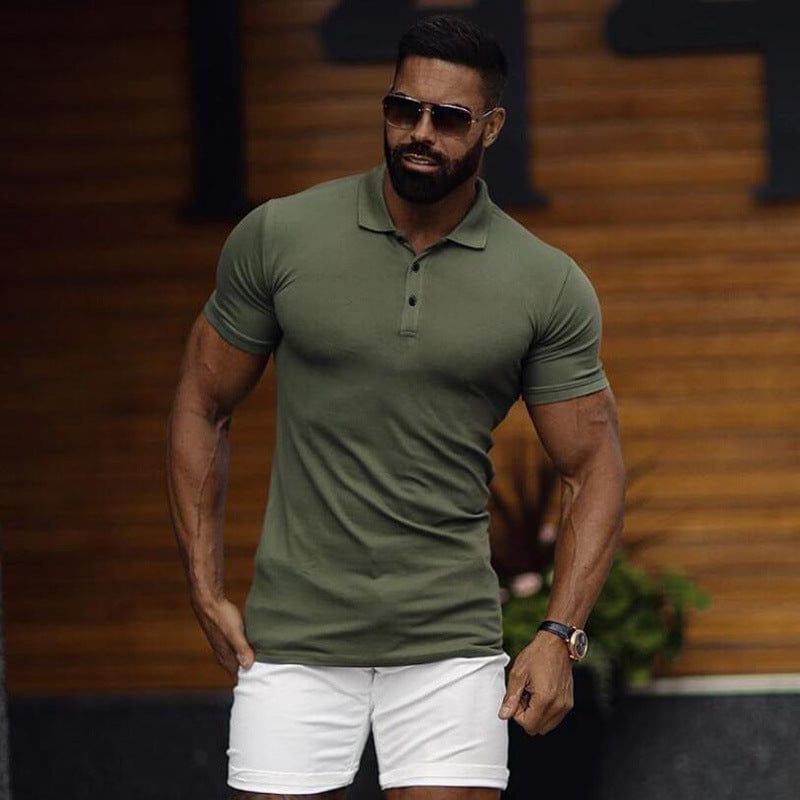 This & That Store Men's Clothing Sports Polo Shirt Summer Short-sleeved Tops Men's Short-Sleeved Polo Shirt Solid Color Men's T-Shirt Summer Casual Comfortable Men's Clothing
