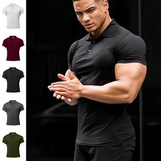 This & That Store Men's Clothing Sports Polo Shirt Summer Short-sleeved Tops Men's Short-Sleeved Polo Shirt Solid Color Men's T-Shirt Summer Casual Comfortable Men's Clothing