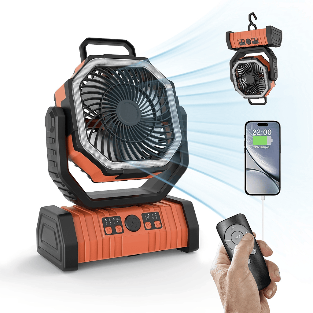 This & That Store Outdoor Household Power Bank LED Light Camping Fan