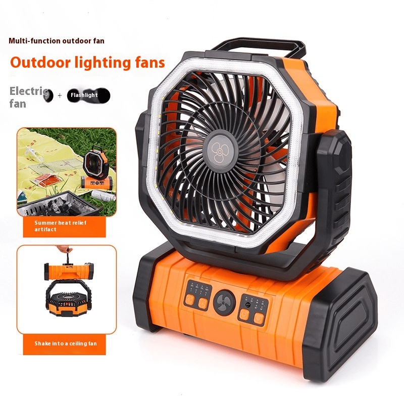 This & That Store Outdoor Household Power Bank LED Light Camping Fan