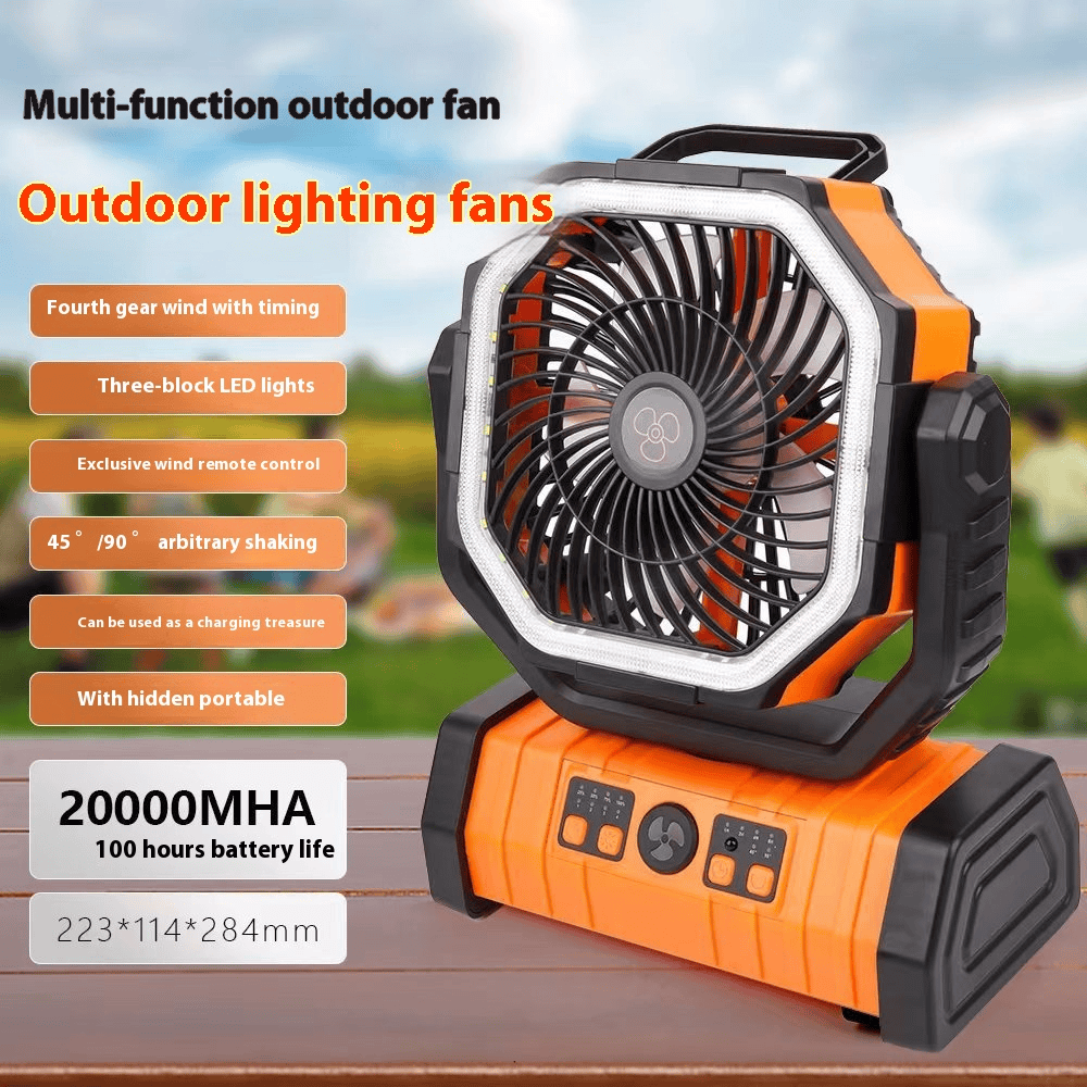 This & That Store Outdoor Household Power Bank LED Light Camping Fan