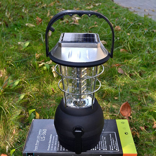 This & That Store Outdoor Recreation Black LS-360 Hand Crank Solar Lantern – 36 LED, Super Bright