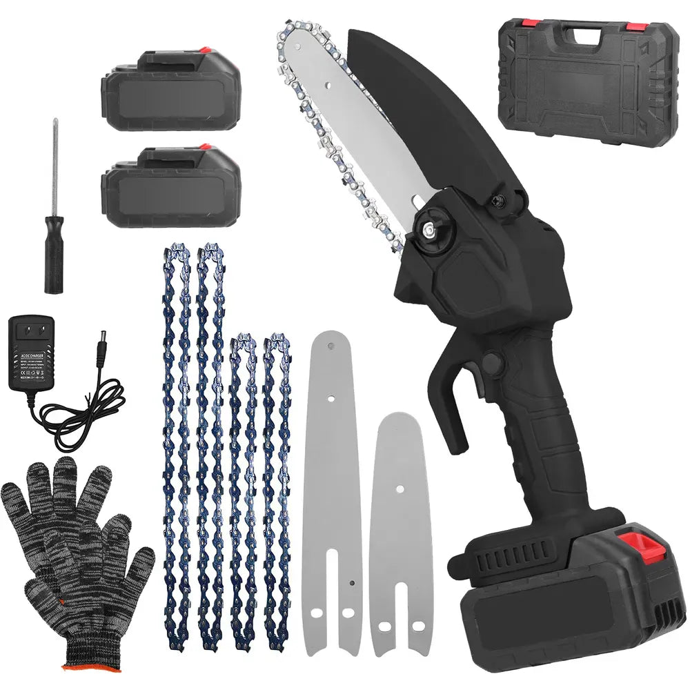 This & That Store Power Tools Black Portable Handheld Cordless Small Chain Saw Battery Powered