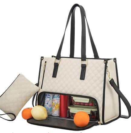 This & That Store Reusable Food Containers Beige / 42x30x18cm Women's Insulated Lunch Bag – Durable, Leakproof & Stylish Design
