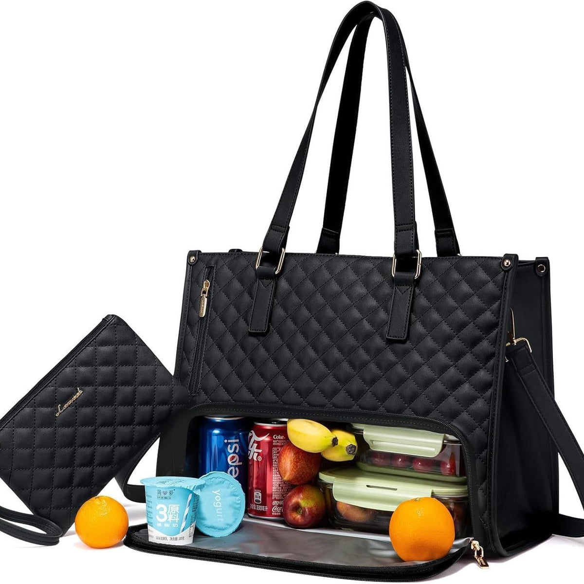 This & That Store Reusable Food Containers Black / 42x30x18cm Women's Insulated Lunch Bag – Durable, Leakproof & Stylish Design
