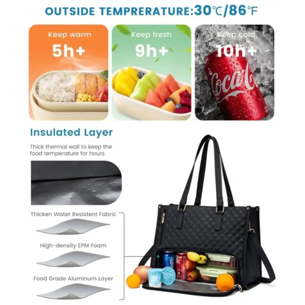 This & That Store Reusable Food Containers Women's Insulated Lunch Bag – Durable, Leakproof & Stylish Design