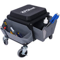 This & That Store Shop Equipment Grey Heavy Duty Rolling Mechanic Stool with Tool Tray | Garage Seat