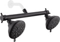 This & That Store Shower Head TRIPHIL 16" Dual Shower Head for Couples - Matte Black High Pressure 8-Spray Tandem System