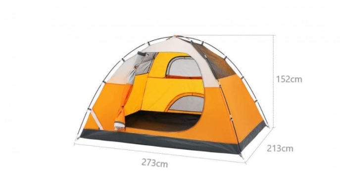 This & That Store Tent Orange Portable Camping Tents For Group Hiking