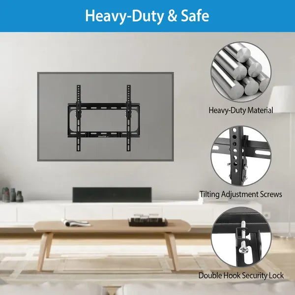 This & That Store TV Wall Mount Black Universal Tilt TV Wall Mount for 32-55 inch TVs | Dual Arm Support