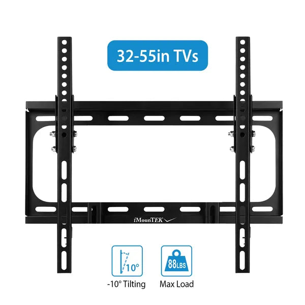 This & That Store TV Wall Mount Black Universal Tilt TV Wall Mount for 32-55 inch TVs | Dual Arm Support