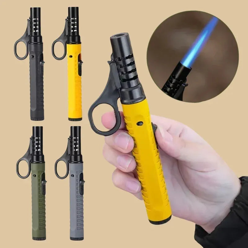 This & That Store Windproof Outdoor High-fire Pendant Lighter Jet Flame Torch Butane Inflatable Cigarette Cigar Camping Barbecue Gas Lighter Windproof Outdoor High-fire Pendant Lighter Jet Flame Torch Butane Inflatable Cigarette Cigar Camping Barbecue Gas Lighter